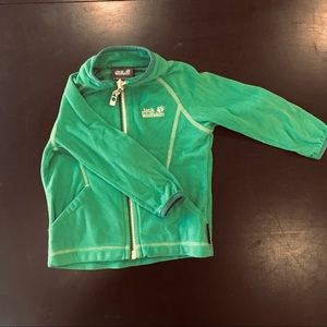 Jack Wolfskin kids green fleece.